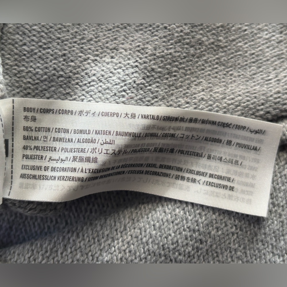 Hollister Teddy Bear Crew Neck Sweater in light heather grey - Picture 6 of 6